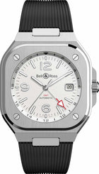 Bell & Ross Watch BR 05 GMT Silver Rubber BR05G-SI-ST/SRB