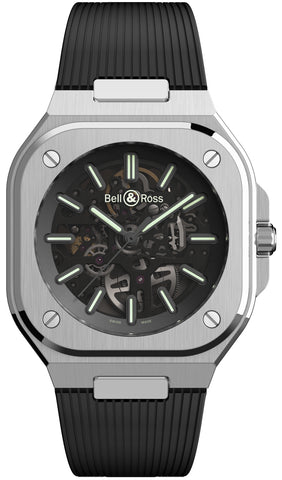 Bell & Ross Watch BR 05 Skeleton Nightlum Rubber Limited Edition BR05A-BL-SK-ST/SRB
