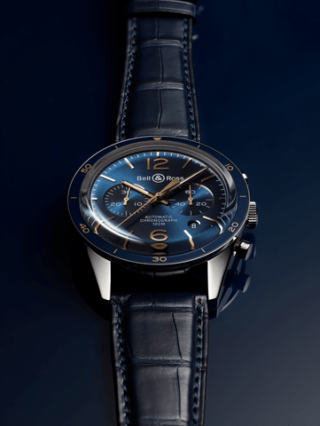 Bell & Ross Watch BR 123 Aeronavale Alligator Mens