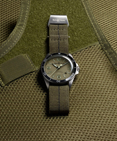 Bell & Ross Watch Vintage BR V2-92 Military Green Bracelet D
