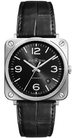 Bell & Ross Watch BRS 92 Officer Black BRS92-BL-ST