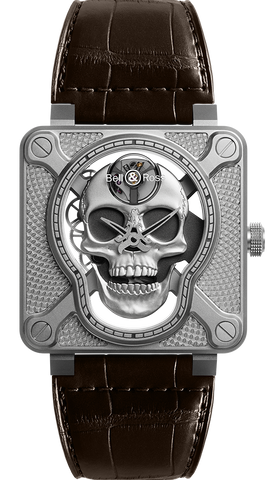 Bell & Ross Watch BR 01 Laughing Skull BR01-SKULL-SK-ST