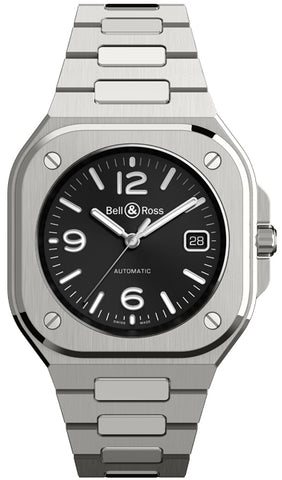 Bell & Ross Watch BR 05 Auto Black Steel Bracelet BR05A-BL-ST/SST