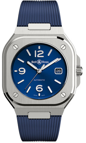 Bell & Ross Watch BR 05 Auto Blue Steel Rubber BR05A-BLU-ST/SRB