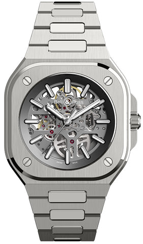 Bell & Ross Watch BR 05 Auto Skeleton Grey Steel BR05A-GR-SK-ST/SST