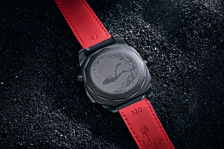 Cuervo y Sobrinos Buceador Caribe Divers Black Coral Watch