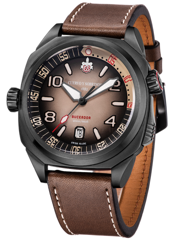 Cuervo y Sobrinos Buceador Caribe Divers Black Coral Watch