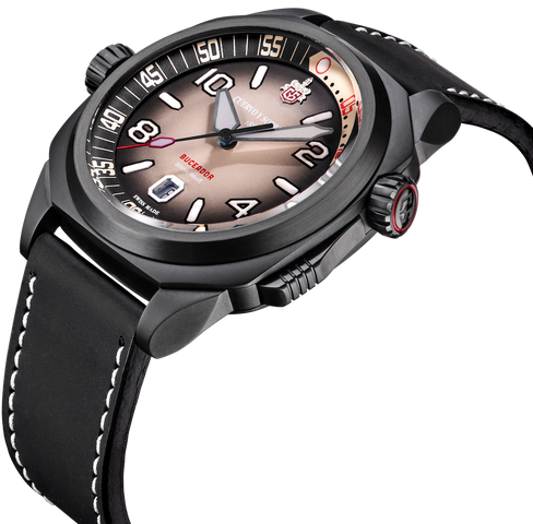Cuervo y Sobrinos Buceador Caribe Divers Black Coral Watch