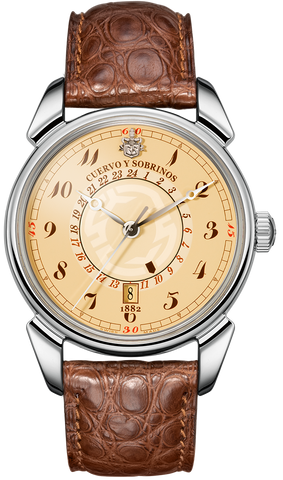 Cuervo y Sobrinos Watch Historiador GMT 3196.1C