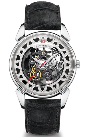 Cuervo y Sobrinos Watch Historiador Squelette 3191.1NSQS