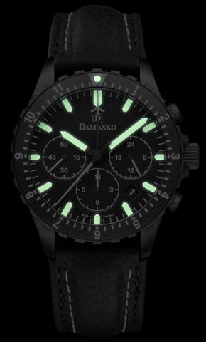 Damasko Watch DC86 Black Leather Pin