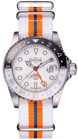 Davosa Watch Ternos Professional GMT Black And White Limited Edition
