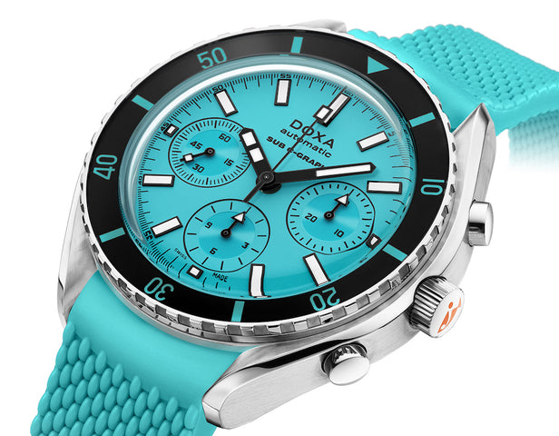 Doxa SUB 200 C-Graph Aquamarine Rubber Watch