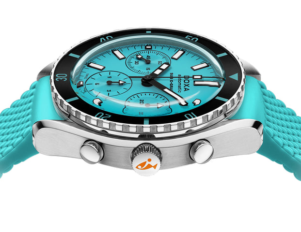 Doxa SUB 200 C-Graph Aquamarine Rubber Watch