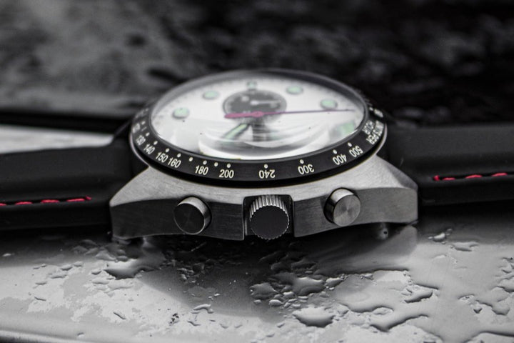 Enoksen Watch Drive E04/B Drivers Chronograph White