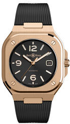 Bell & Ross Watch BR 05 Auto Black Gold Rubber BR05A-BL-PG/SRB.