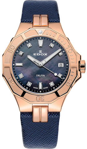 Edox Watch Delfin Diver Date Lady 53020 37RC NANR