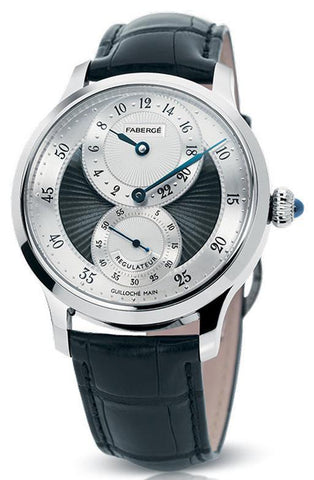 Faberge Agathon Regulateur White Gold and Grey Enamel Limited Edition 118WA216/2