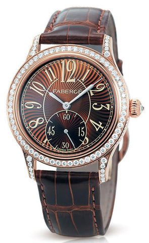 Faberge Agathon Medium Diamond and Hazel Dial