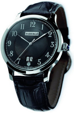 Faberge Agathon Date White Gold and Black Dial 116WA206/1