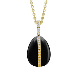 Faberge 18ct Yellow Gold Diamond Whitby Jet Pendant Limited Edition