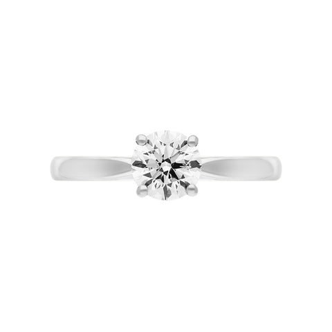Platinum 1.01ct Diamond Round Brilliant Cut Solitaire Ring D