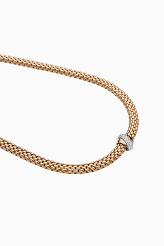 Fope Vendome 18ct Rose Gold 0.20ct Diamond Necklace D