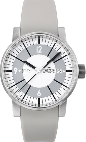 Fortis Watch Spacematic Classic White Day Date 623.10.37 SI