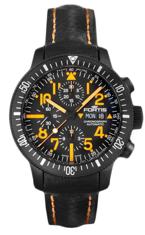 Fortis Watch B-42 Titan Black Mars 500 Chronograph Limited Edition 638.28.13. L.13