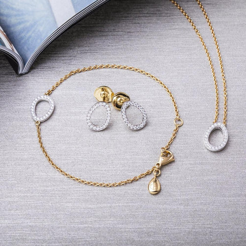 Faberge Colours of Love Sasha 18ct White and Yellow Gold Diamond Egg Pendant 1552NE2766