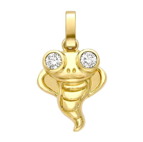 Faberge Essence Yellow Gold Diamond Snake Charm 1582CH2827