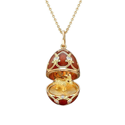 Faberge Palais Tsarskoye Selo Red Locket with Goat Surprise 1151FP2510