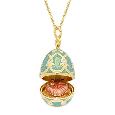 Faberge Palais Tsarskoye Selo Turquoise Locket With Heart Surprise 173FP1906