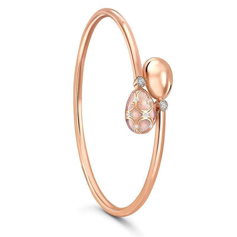 Faberge Palais Tsarskoye Selo 18ct Rose Gold Diamond Crossover Bangle 1058BT1896