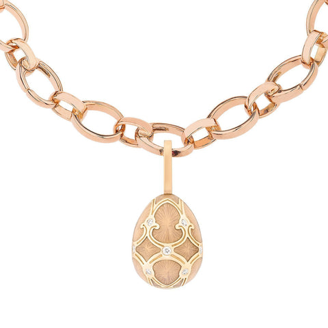 Faberge Palais Tsarskoye Selo Yellow Gold White Enamel Charm 701EC1450