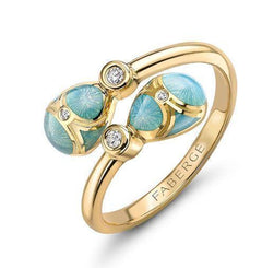 Faberge Palais Tsarskoye Selo Turquoise Crossover Ring 1137RG2108.