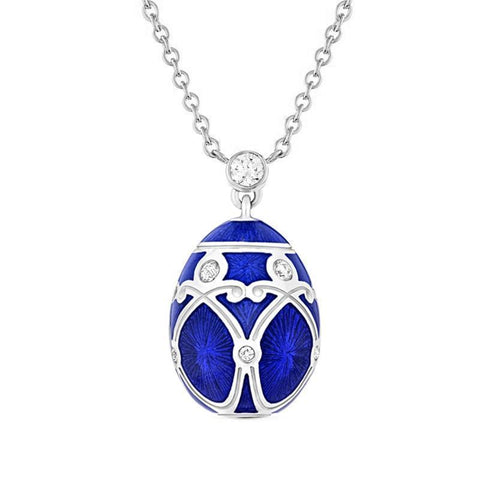 Faberge Palais Yelagin 18ct White Gold Royal Blue Small Pendant 213FP1351