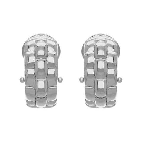 Fope Luci 18ct White Gold Hoop Earrings, F119.