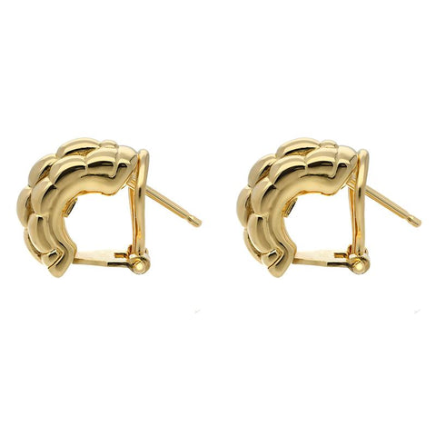 Fope Luci 18ct Yellow Gold Hoop Earrings, F119. side