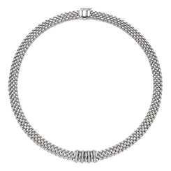 Fope Panorama 18ct White Gold 0.30ct Diamond Rondelle Necklace 588C BRR