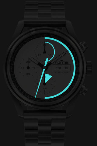 Fortis Stratoliner White Dust Bracelet Watch