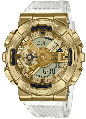 G Shock Watch Gold Ingot Skeleton Camouflage GM 110SG 9AER