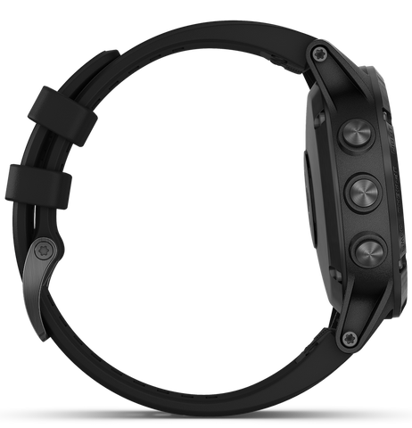 Garmin Watch Fenix 5 Plus Sapphire Black With Black Band