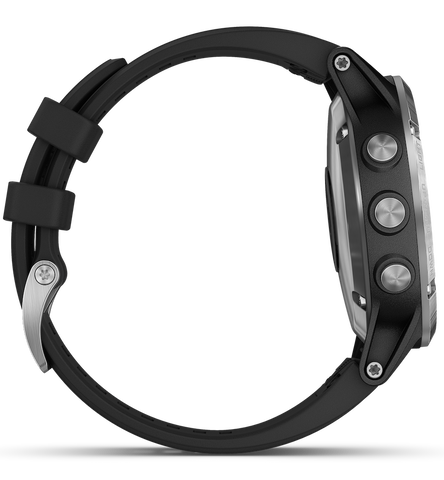 Garmin Watch Fenix 5 Plus Silver Black Band D