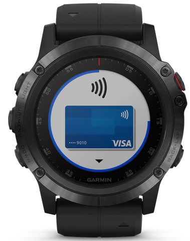 Garmin Watch Fenix 5X Plus Sapphire Black With Black Band D