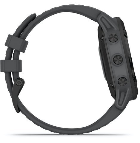 Garmin Watch Fenix 6 Pro Solar Black With Slate Grey Band D