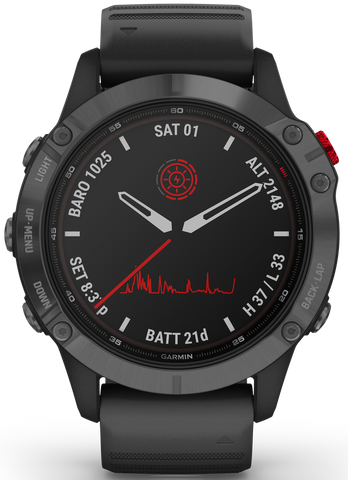 Garmin Watch Fenix 6 Pro Solar Slate Grey With Black Band D