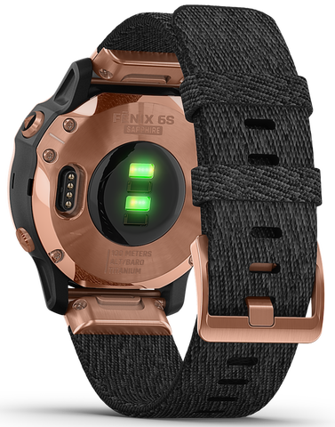 Garmin Watch Fenix 6S Sapphire Rose Gold Nylon Band D