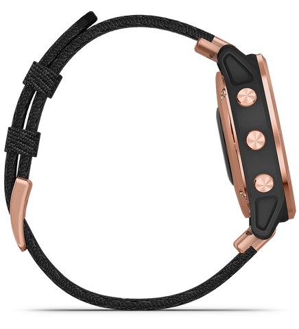 Garmin Watch Fenix 6S Sapphire Rose Gold Nylon Band D