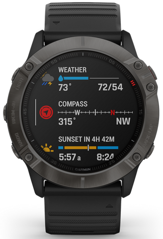 Garmin Watch Fenix 6X Sapphire Carbon Grey DLC D